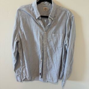 Faherty Men's Light Blue Button-Down Casual Shirt XL Cotton Beachy Coastal
